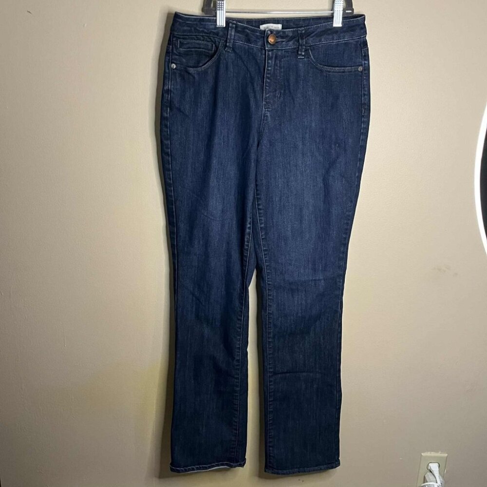 Coldwater Creek Straight Leg Dark Wash Denim Jeans Size 8